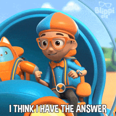 I Think I Have The Answer To My Question Tabbs GIF - I Think I Have The Answer To My Question Tabbs Blippi GIFs