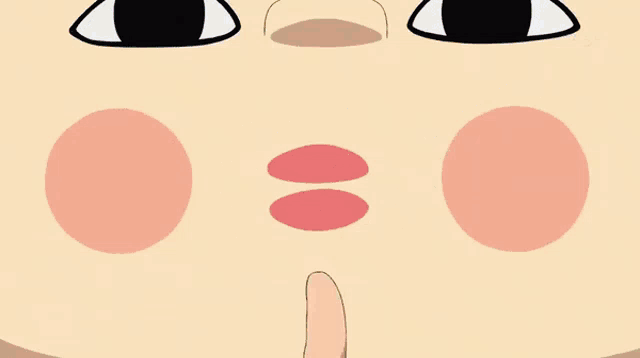 a cartoon character holds his finger to his lips