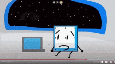 a screenshot of a video on youtube shows a cartoon character with a sad face
