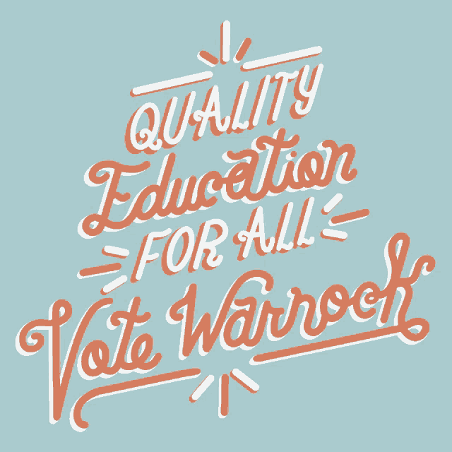 a sign that says quality education for all