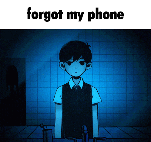 a picture of a boy with the words " forgot my phone " on the bottom