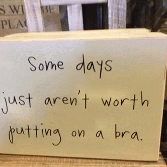 Humor Some Days Just Arent Worth Putting A Bra GIF - Humor Some Days Just Arent Worth Putting A Bra GIFs