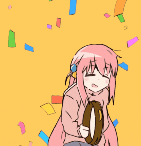 a girl with pink hair and blue eyes is holding a purse