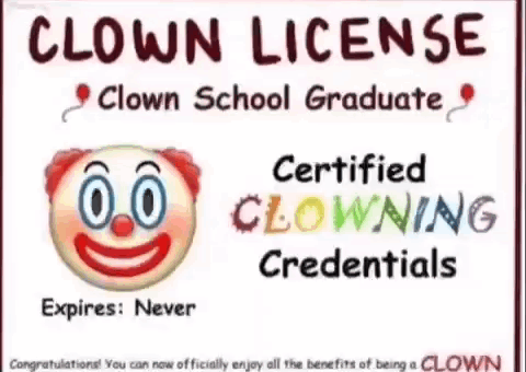 Clown License Phantomv3x GIF - Clown License Clown Phantomv3x GIFs