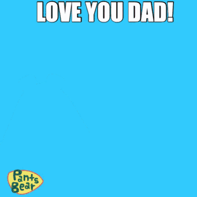 a cartoon of two bears standing next to each other with the words love you dad below them