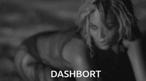 a black and white photo of a woman with the word dashbort on the bottom right