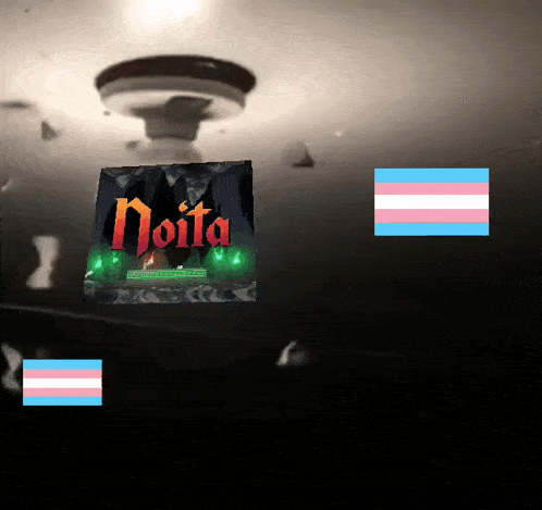 a video game called noita is being played on a screen