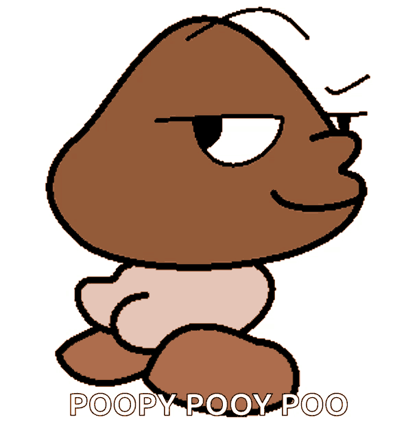 a cartoon drawing of a poopy pooy poo