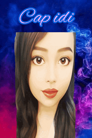 a picture of a woman 's face with the words cap idi above it