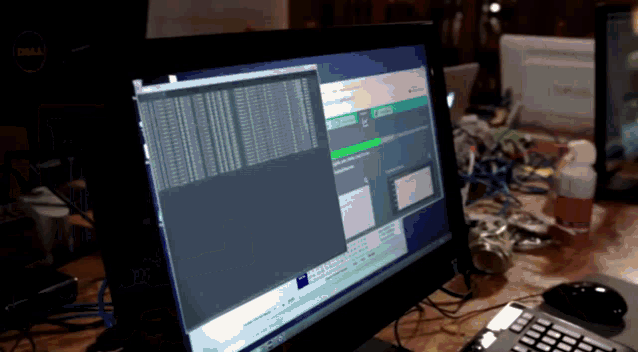 a dell computer monitor is open to a program that shows a graph on the screen