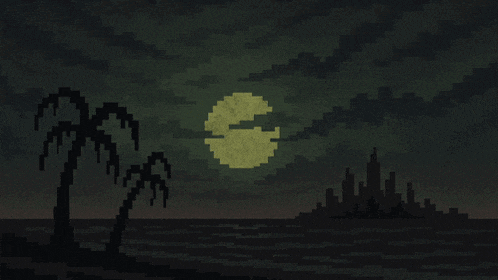 a pixel art drawing of a ghost with the word gm above him