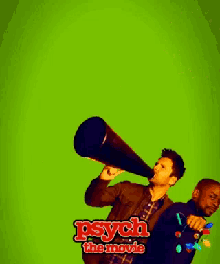 a movie poster for psych the movie with two men