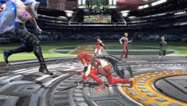a video game scene with fighters written on the screen