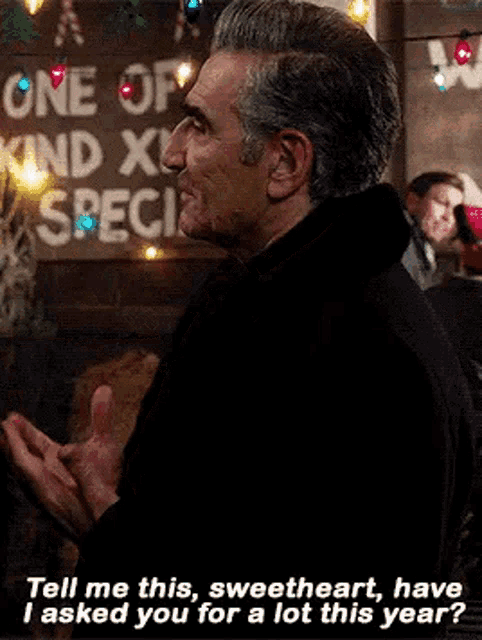 Schitts Creek Johnny Rose GIF - Schitts Creek Johnny Rose Tell Me This GIFs