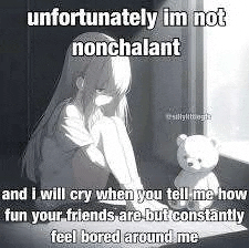 a girl is sitting in front of a window with a teddy bear and a quote .