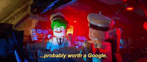 a scene from the lego movie shows the joker talking to a police officer