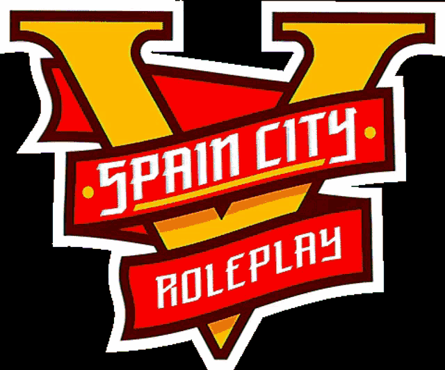 a logo for spain city roleplay with a yellow and red triangle