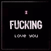 i fucking love you is written on a black background