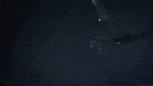 a cartoon of a robot fighting a dragon in the dark
