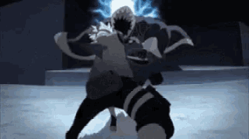 a man is fighting another man in a video game .