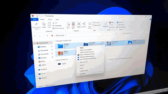 a computer screen shows a file explorer window