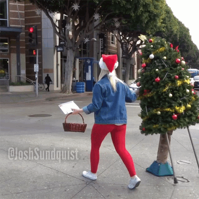 Walking Josh Sundquist GIF - Walking Josh Sundquist Christmas Tree GIFs