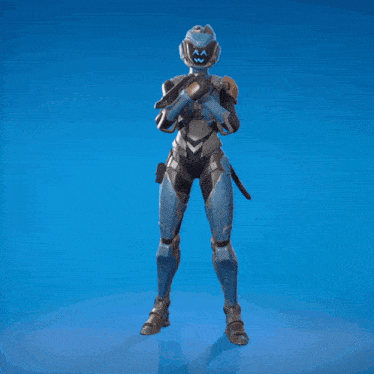 a video game character is holding a gun with a flame coming out of it