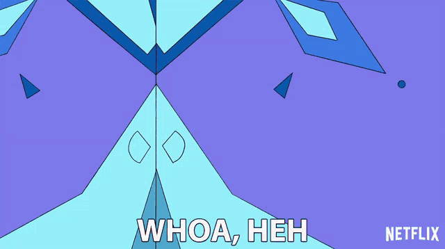 a cartoon of two girls standing next to each other with the words whoa heh written on the bottom