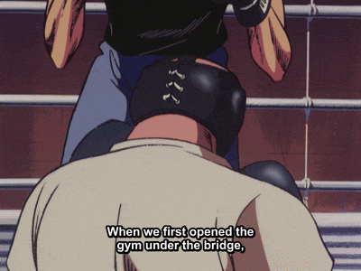 a man in a boxing ring says " when we first opened the gym under the bridge .. "