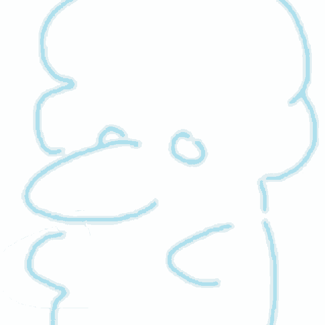 a drawing of a leaf with a blue leaf in the background