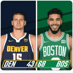 Denver Nuggets (43) Vs. Boston Celtics (68) Third-fourth Period Break GIF - Nba Basketball Nba 2021 GIFs