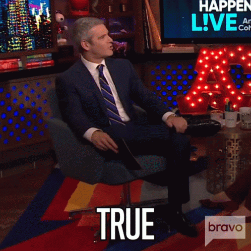 True Andy Cohen GIF - True Andy Cohen Watch What Happens Live GIFs