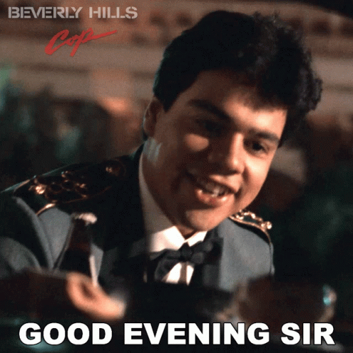 Good Evening Sir Bellhop GIF - Good Evening Sir Bellhop Beverly Hills Cop GIFs