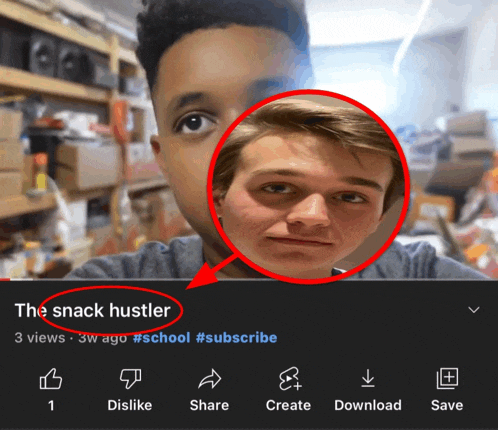 a youtube channel called the snack hustler has a screenshot of a video