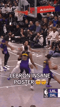 a lebron insane poster is displayed on the screen