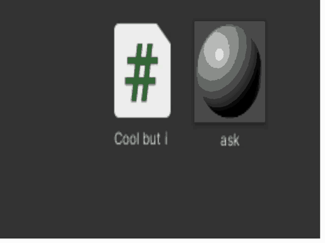 a screenshot of a computer screen with the words cool but i ask