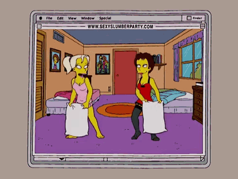 The Simpsons Slumber Party GIF - The Simpsons Slumber Party Party Time GIFs