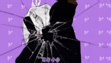 a cartoon of a person holding a broken glass with the word go on it