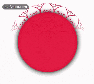 a red circle with a circular pattern around it