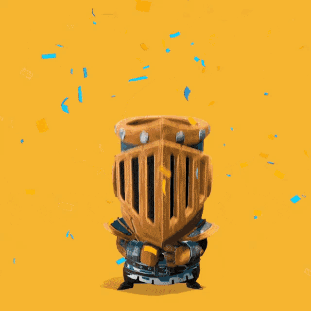 a cartoon character with a knight 's helmet is dancing in front of the words friday