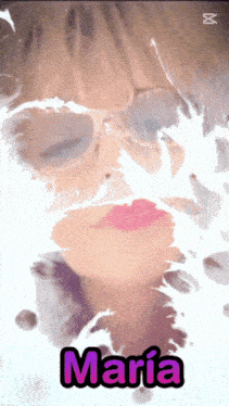 a picture of a woman 's face with the name maria on it