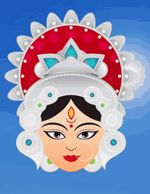a cartoon drawing of a woman wearing a red hat