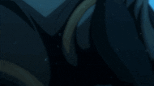 a cartoon character is swimming in the ocean with bubbles coming out of the water