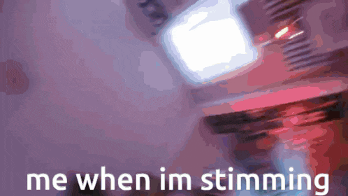 a purple background with the words me when im simming