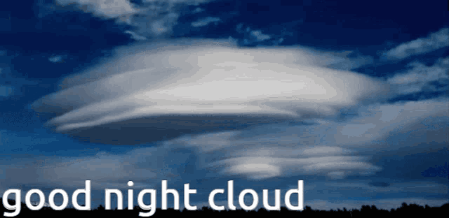 a picture of a cloud with the words good night cloud written below it