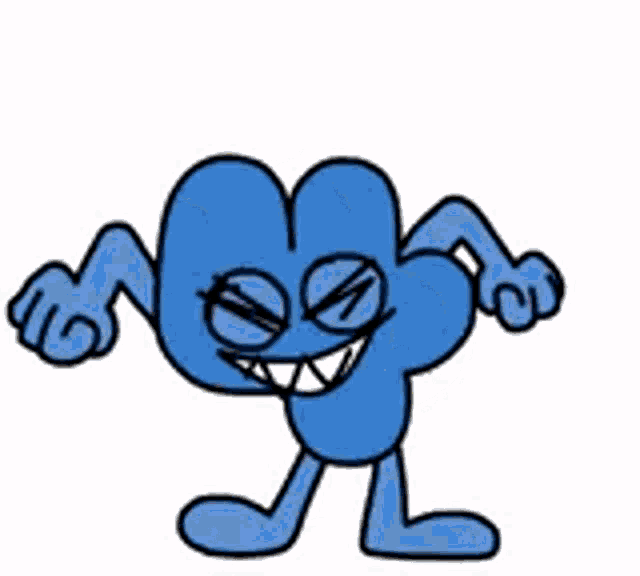 a cartoon character with a big mouth and sharp teeth is angry .