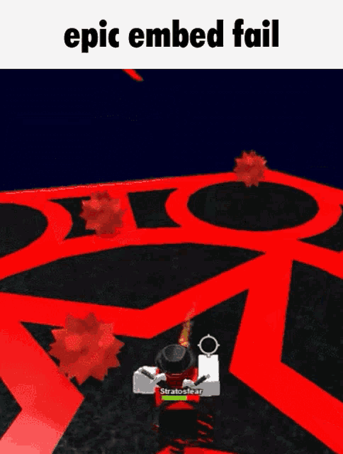 a screenshot of a game with the words epic embed fail