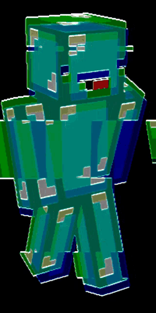 a drawing of a minecraft character with a smiley face