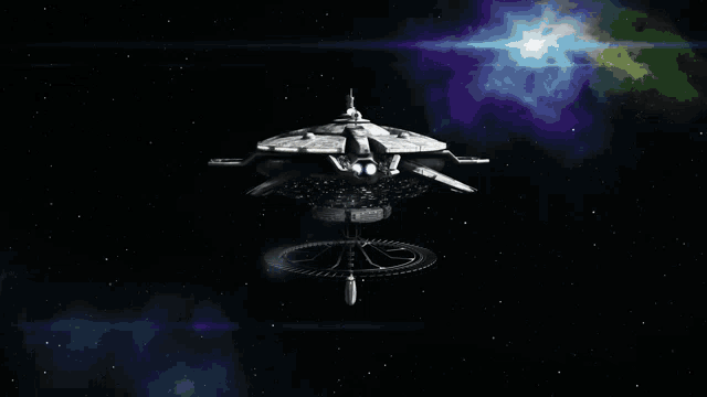 a galaxy rescue force hq advertisement with a spaceship in the background