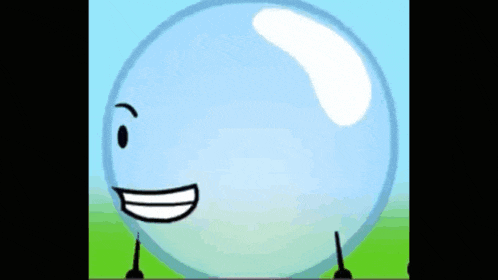 a cartoon bubble with a face on it and a mouth open .